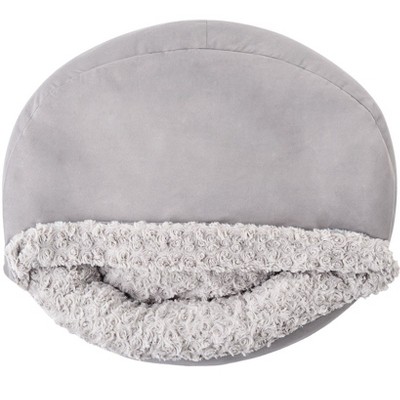 The Lakeside Collection Pet Plush Round Self-Warming Bed