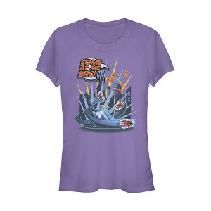 Juniors Womens Marvel Spider-Man Come at Me Brock T-Shirt - 1 of 3