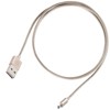 SilverStone Technology  Reversible USB-A to Reversible Micro-B cable 0.5 meter(1.65ft) Nylon Braided and aluminum shell Gold - 2 of 4