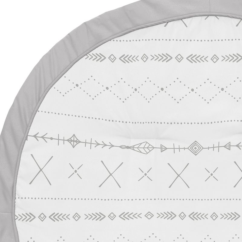 Sweet Jojo Designs Boy or Girl Gender Neutral Unisex Baby Tummy Time Playmat Woodland Friends Grey and White, 4 of 6