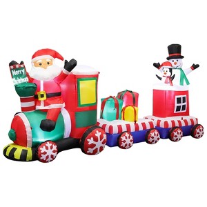 Itopfox 8ft Christmas Inflatable Gingerbread Man with Built-in LED Lights Waterproof Outdoor Holiday Yard Lawn Garden Decor 1 Piece - 1 of 4