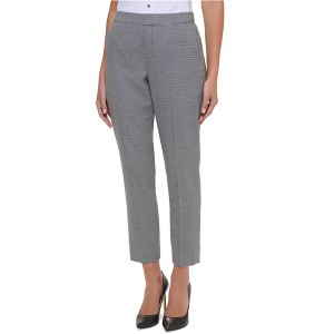 Tommy Hilfiger Womens High Rise Houndstooth Ankle Casual Trouser Pants - 1 of 1
