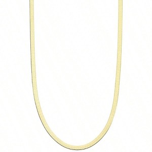 Silver, Herringbone Chain Necklace, 3.5mm Flexible Flat for Women - 1 of 4