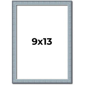 PosterPalooza | Photo Size Textured Blue Picture Frame - UV Acrylic, Foam Board Backing, Hanging Hardware - 1 of 4