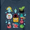 Women's - Spongebob Squarepants - Spongebob: The Search For Squarepants Grid Lightweight French Terry Wide Neck Long Sleeve Graphic Shirt - 2 of 4