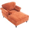 GDFStudio Jerome Modern 59.3" Chenille Upholstered Oversized Chaise Lounge with Spindle Wooden Legs - 4 of 4
