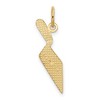Black Bow Jewelry 14k Yellow Gold Textured Brick Trowel Charm - 3 of 4