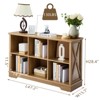 Farmhouse  Cube Bookshelf, Wood Display Cabinet Book Shelves for Bedroom,Living Room,Office - 2 of 4