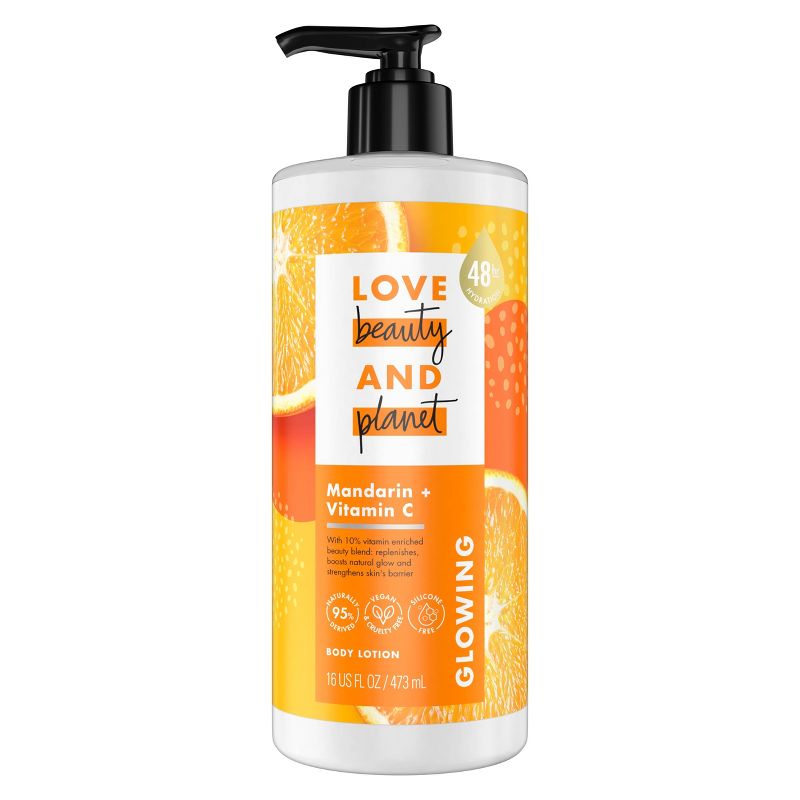 Love Beauty and Planet Glowing Mandarin and Vitamin C Pump Body Lotion - 16 fl oz, 3 of 7