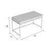 Safdie & Co. 49"L 2-Drawers Black Metal Computer Desk in Grey Cement - 3 of 3