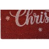 Kate Aurora Red Merry Christmas Bristled Coir Outdoor Welcome Mat - 18"x30" - 3 of 3