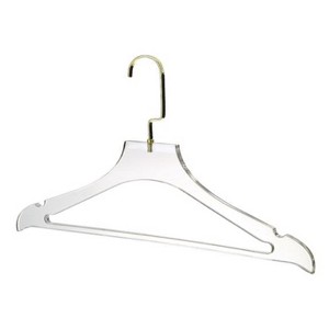 YBM Home Quality Acrylic Clear Coat Hangers Made of Clear Acrylic for a Luxurious Look and Feel for Wardrobe Closet, Clothes Hangers Organizes Closet - 1 of 4