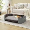 Dog Sofa Bed for Small Dogs and Cats,Elevated Pet Couch with Washable Cover, Indoor Small Dog Sofa for Living Room - LAOTIES - 2 of 4