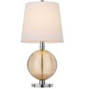 Cal Lighting 150W 3 way Salisbury glass table lamp with hardback fabric shade - 2 of 3