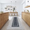 Machine Washable Area Rugs Ultra Thin Modern Frame Pattern Throw Rugs Non Slip Foldable Floor Cover Stain Resistant Indoor Carpet - 3 of 4