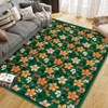 Floral Area Rugs Boho Style Washable Low Pile Non Slip Indoor Carpet for Nursery Playroom Bedroom Living Room - 3 of 4