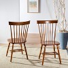 ADILE Spindle Back Dining Chair Set of 2, Dark Oak - 2 of 4