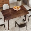 47.2" Rectangle Dining Table for 4, Mid-Century Modern Kitchen Table with Rubber Wood Legs for Dining Room - 2 of 4
