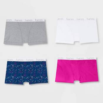 Hanes Premium Women's 4pk Boyfriend Cotton Stretch Boxer Briefs - Colors  May Vary : Target