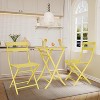 ODK 3 Piece Foldable Bistro Set with Table & 2 Chairs, Waterproof Patio Furniture for Balcony Porch Apartment Garden - 2 of 4