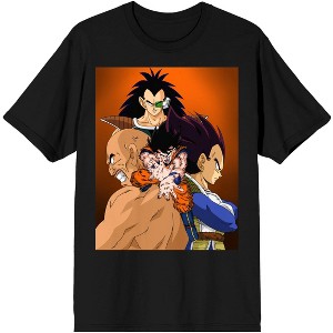 Dragon Ball Z Anime Cartoon Characters Mens Black Graphic Tee - 1 of 3
