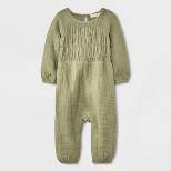 Grayson Collective Baby Girls' Smocked Gauze Bubble Romper