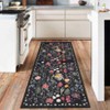 Botanical Floral Washable Area Rugs Large Rugs for Living Room Non-Slip Soft Modern Rugs Accent Floor Carpet - 3 of 4