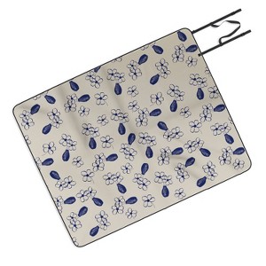 Hello Twiggs Blue Vase with Flowers Picnic Blanket - Deny Designs - 1 of 3