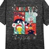 Looney Tunes Naughty or Nice Women's Black Short Sleeve Sleep Shirt - 2 of 2