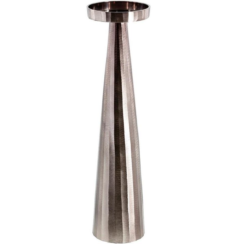 Mark & Day Valpovo 22"H x 5"W x 5"D, 20"H x 5"W x 5"D Modern Metallic Silver Candle Holder Set, 4 of 7