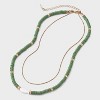 Fish Charm and Beaded Quartz Multi-Strand Necklace - Universal Thread™ Gold/Green - 3 of 4