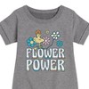 - Peanuts - Flower Power Graphic Short Sleeve Fleece Dress - 2 of 4