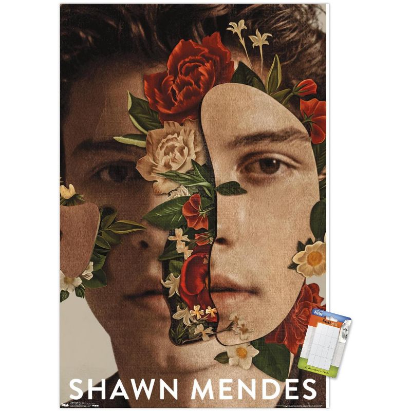 Trends International Shawn Mendes - Floral Unframed Wall Poster Prints, 1 of 7
