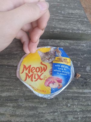 Meow Mix Cat Food, Tenders in Sauce, with Real Tuna & Whole Shrimp