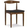 WyndenHall Set of 2 Angela Faux Leather Dining Chairs Black - 2 of 4