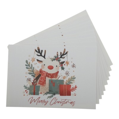 Unique Bargains Christmas Greeting Card Multicolor 4.5x 3.1 Inch 10Pcs