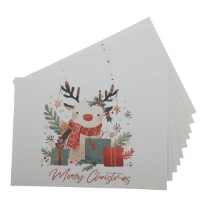 Unique Bargains Christmas Greeting Card Multicolor 4.5x 3.1 Inch 10Pcs - 1 of 4