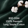 100% Cotton Solid Color Heavyweight Bath Towel Set, Anti-Microbial Certified Highly Absorbent Plushy Bath Towel - 3 of 4