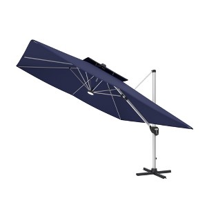 CASAINC 11 ft Square Cantilever Patio Umbrella with Tilt Patio and 360° Base Rotation - Base Not Included - 1 of 4