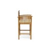 Christopher Knight Home Casa Outdoor Acacia Wood 30 Inch Barstools with Cushion (Set of 4), Natural/Cream - 4 of 4
