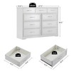 47.5"W 9-Drawer Long Dresser, Modern Wooden Dresser Chest with Antique Handles, 4L- ModernLuxe - 4 of 4