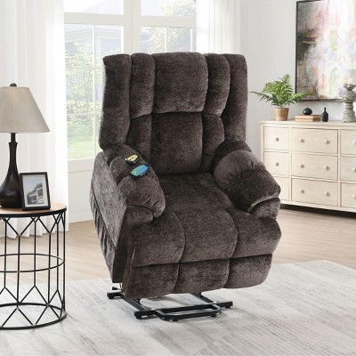 NicBex Chenille Lift Recliner Chair,Massage Chairs with Massage and Heating,Modern Living Room Chair,Reclining Chairs for Living Room