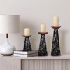 Mela Artisans Moody Floral Pillar Candleholders, Set of 3 - 2 of 4
