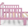 Infurnic Beds, Toddler Single Bed with Safety Guardrails and Headboard, Low To Floor Design for Toddler Children, Pink, 70"*36"*27" - 3 of 4