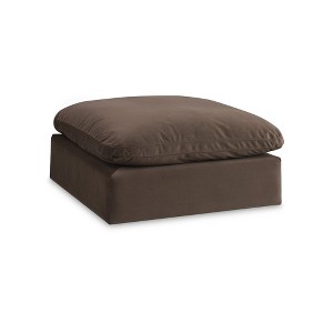 Meridian Furniture,Comfy Velvet Modular Ottoman - 1 of 4