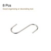 Unique Bargains Steel Extra Long Garden Bathroom Kitchen S Shape Hooks and Hangers 8 Pcs - 3 of 4