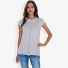 Anna-Kaci Women's Cap Sleeve Knit Sweater With Contrast Trim Stitching - 3 of 4