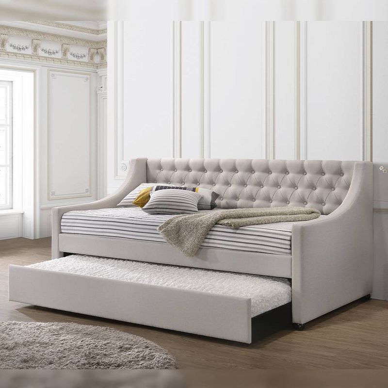Full DayBed Lianna Bed Fog Fabric - Acme Furniture, 1 of 9