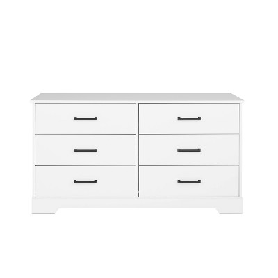 White Farmhouse Double Dresser with Soft Close Drawers