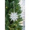 Gulches Series Silver Shatterproof Natural Iced Leaf Twig Ball Christmas Ornament - 4 of 4